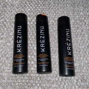Krezinu Men's Hair Strengthening Shampoo - Lot of 3, 10 oz bottles, NEW, Sealed